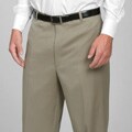 Austin Reed Men's Tan Flat-front Gabardine Trousers