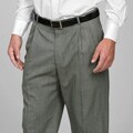 Austin Reed Men's Black/ White Check Pleated Gabardine Trousers