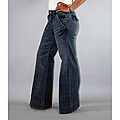 Institute Liberal Women's High Waist Medium Wash Wide-leg Trousers