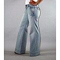 Institute Liberal Women's High Waist Light Wash Wide-leg Trousers