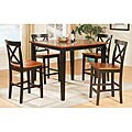 Tony Solid Wood Brown Two-tone 5-piece Dining Room Set