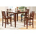 Oaky Solid Wood Brown Two-tone 5-piece Dining Room Set