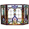 Victorian Stained Glass Fireplace Screen