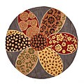 Hand-tufted Napa Blue Wool Rug (6' Round)