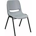 EcoFriendly Ergonomic Shell Grey Stack Chairs (Case of 40)