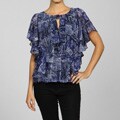 Differentiate Soft Top surfboards products Katherine New York Women's Flutter Sleeve Printed Top