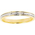 14k Gold Overlay Men's Center Rail Band (3 mm)