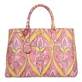 Prada Saffiano Floral Print Leather Tote