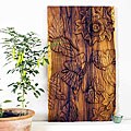Wooden Butterfly Tung Oil Finish 40x24-inchWall Panel (Thailand)