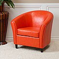Napoli Orange Bonded Leather Club Chair