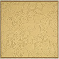 Courtyard Indoor/ Outdoor Aruba Natural/ Brown Polypropylene Rug (7'10 Square)
