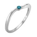 10k White Gold Blue Diamond Accent Promise Ring