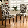 Decor Leaves Print Dining Chairs (Set of 2)