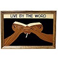 Wood Overlay 'Live By The Word' Wall Art (Ghana)