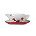 mikasa Ultrastone Mikasa Pure Red Gravy Boat with Stand