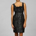 Taylor Women's Lace Satin Jacquard Dress