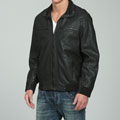Izod Men's Big/ Tall Faux Leather Bomber Jacket