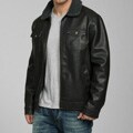 Izod Men's Big & Tall Faux Leather Sherpa Collar Jacket