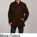 Cole Haan Men's Wool Blend Leather Trim Coat