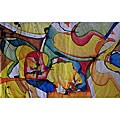 Abstract 'Alegria II' Original Canvas Painting (Cuba)