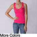 Derek Heart Junior's Knit Twin Print Racer Back Top