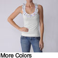Derek Heart Junior's Knit Twin Earthy Print Racer Back Top