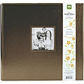 Faux Leather Metallic Bronze Postbound Window Album (12x12)
