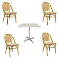 Warehouse of Tiffany Indoor/Outdoor Red Rattan 8- Piece Dining Set