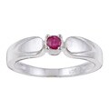 Sterling Silver Ruby Ring (Size 7)