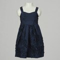 Ruby Rox Girl's Navy Blue Rosette Dress