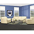 EuroDesign Ivory 3-piece Leather Sofa Set