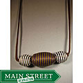 Fidgety Fingers Brown, Purple and Taupe 3-bead Necklace
