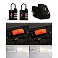Black Strap/ Aero Black TSA Lock Set