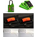 Aero Lime Green TSA Lock with Green Strap