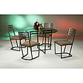 Bellini Brown Metal Dining Set