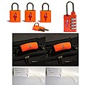 Safe Skies 4-piece Neon Orange TSA Luggage Lock Set