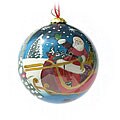 Waving Santa Glass Christmas Ornament (Case of 60)
