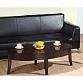 Iri Dark Brown Oval Coffee Table