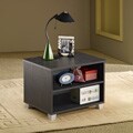 Modern Matte Black Nightstand/ Cabinet