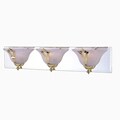 Medallion 3-light Brass Bath Wall Sconce