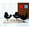 Black Velvet Wing Chair
