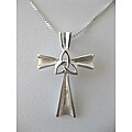 Sterling Silver Celtic Knot Cross Necklace (Thailand)