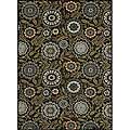 Roma Brown Abstract Rug (7'5 x 10'5)