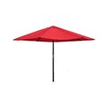 Hard Wood 9-foot Fire Engine Red Patio Umbrella