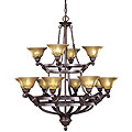 12-light Bronze Chandelier