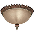 Antique Silver 2-light Flush Mount Fixture