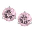 14k White Gold Pink Amethyst Martini Stud Earrings