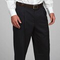Austin Reed Men's Navy Pleated Gabardine Trousers