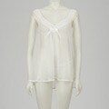 Illusion Women's White Sheer Stretch Babydoll