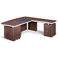 Web portal for news on Shaped desk Gal-ax Walnut Wood L-shaped President Desk Combo